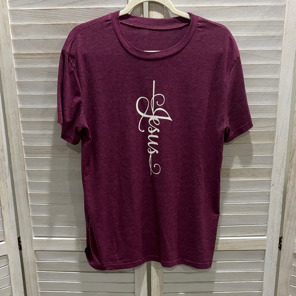 Women's Burgundy Jesus Graphic Tee